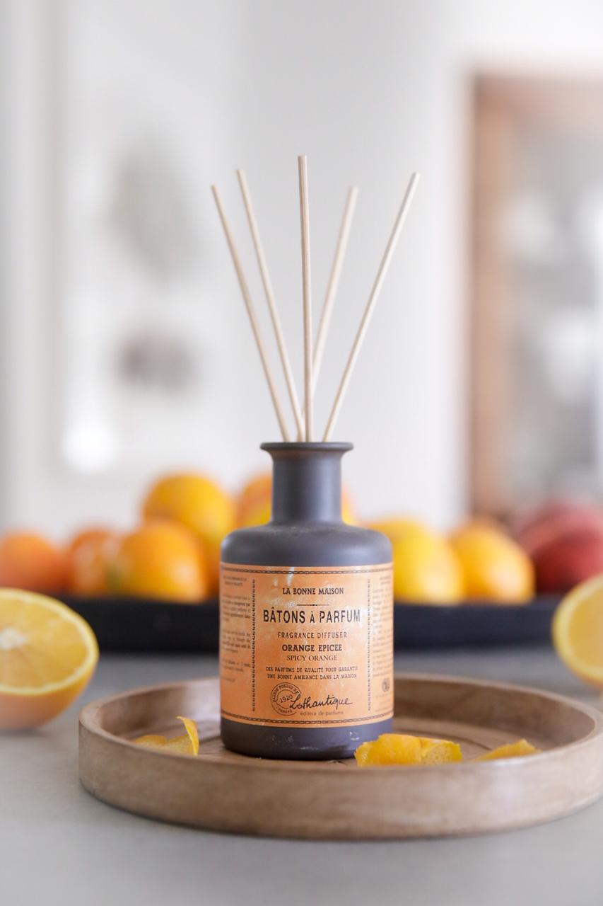 Lothantique Spicy Orange Reed Diffuser 200 ml in a supplier-styled setting